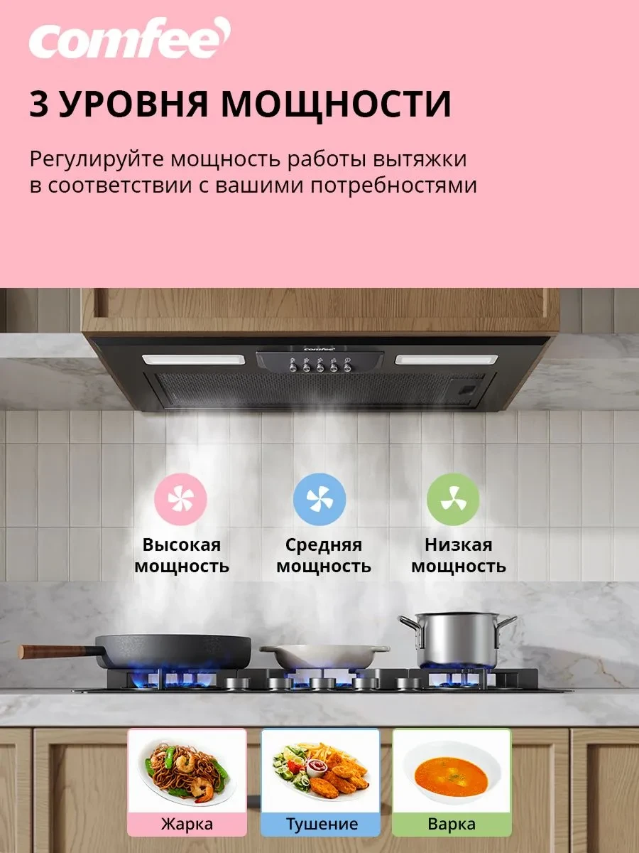 Товар Встраиваемая вытяжка Comfee CHI601B VSK2321051