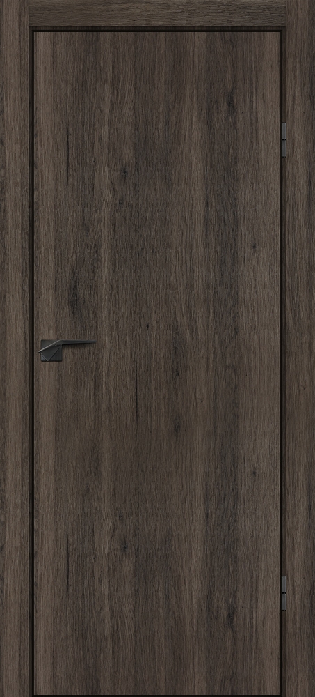 Межкомнатная дверь P-1 кромка ABS черная c 4-х ст. Дуб темный