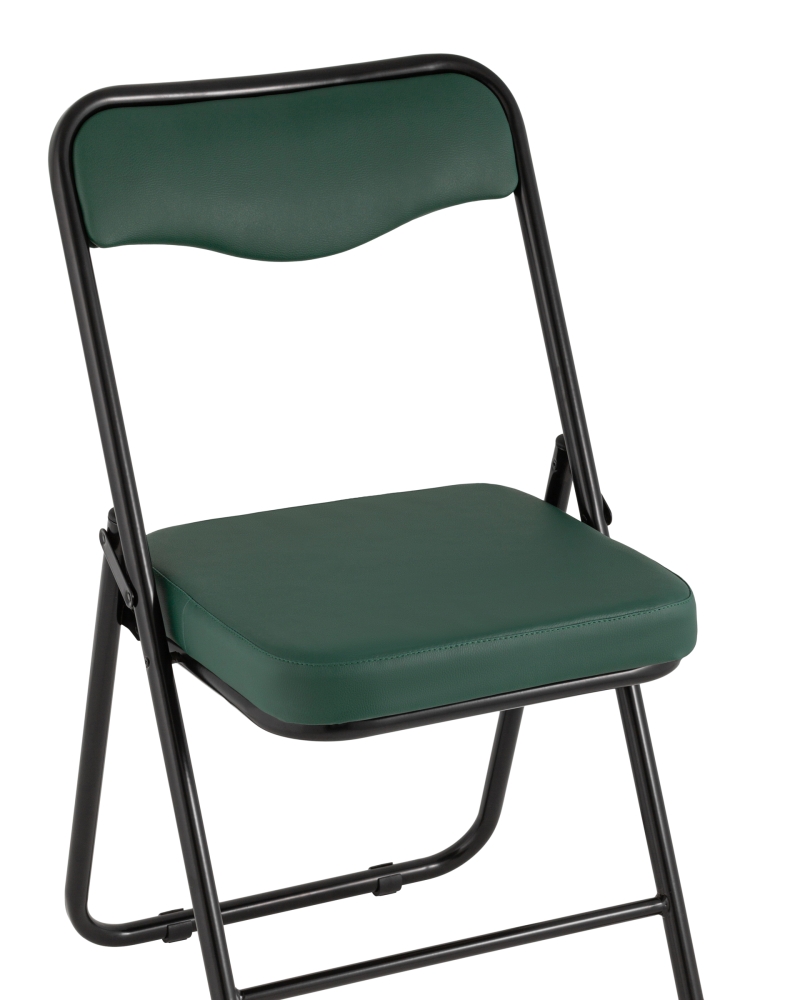 Товар Складной стул Джонни экокожа зелёный каркас черный матовый SG4431