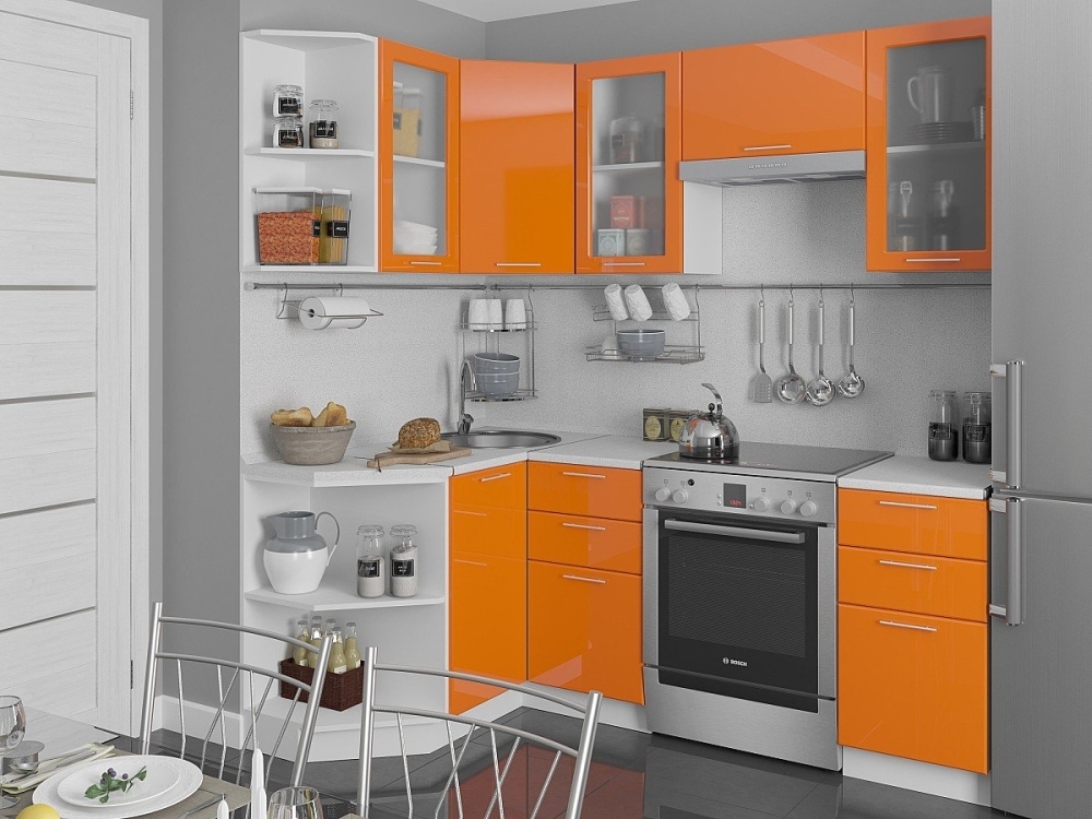 Кухня Валерия-М-04 Оранжевый глянец VI23792