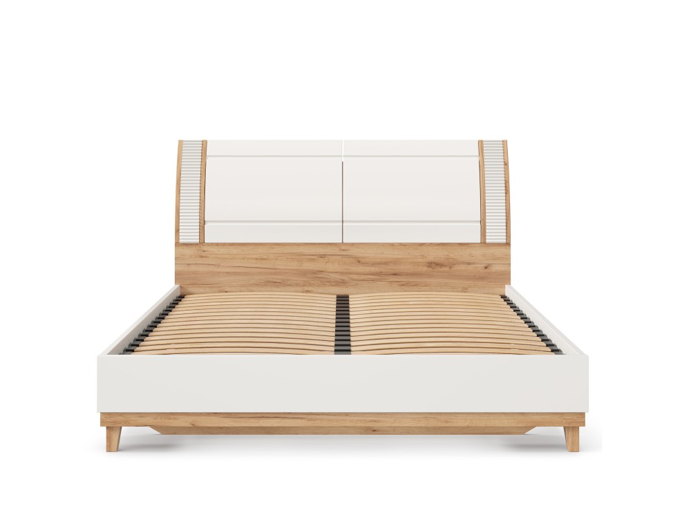 Товар Бари Кровать двуспальная с кроватным основанием 1600 (Дуб Золотой/Белый) LD191030