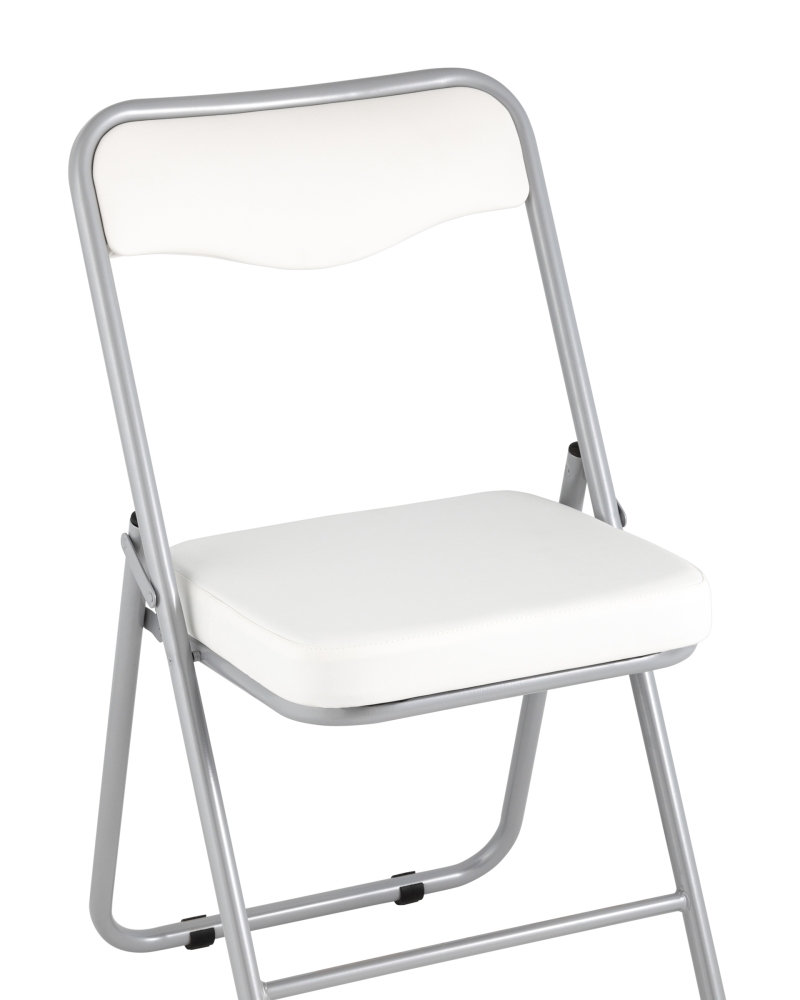 Товар Складной стул Джонни экокожа белый каркас металлик SG4430