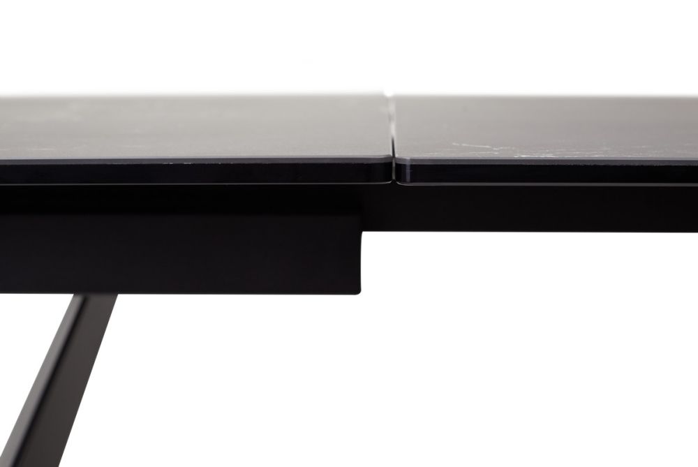 Товар Стол RIETI 200 NERO KL-116 Черный мрамор матовый, итальянская керамика/ черный каркас, ®DISAUR MC63531