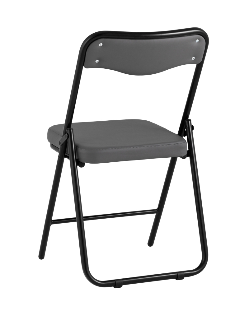 Товар Складной стул Джонни экокожа серый каркас черный матовый SG4435