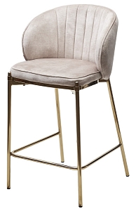 Товар Полубарный стул WENDY VBP-207 античный бежевый, велюр / золотой каркас (H=65) М-City MC63782