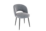 Набор стульев Моли (2 шт.) серый (велюр)/черный MBS8006 фото