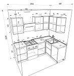 Кухонный гарнитур Мишель GKK1010 фото