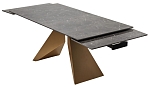 Стол ALES 180 BLACK GRAVE SOLID CERAMIC, керамика / бронзовый, ®DISAUR MC63705 фото