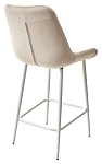 Полубарный стул ХОФМАН, цвет H-06 Бежевый, велюр / белый каркас H=63cm М-City MC63095 фото