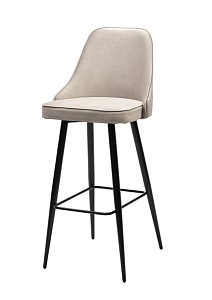 Товар Барный стул NEPAL-BAR ЛАТТЕ #25, велюр/ черный каркас (H=78cm) М-City MC63284