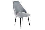Набор стульев Милан (2 шт.) серый (велюр)/черный MBS8020 фото