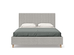 Бари Кровать двуспальная 1600 мягкая с подъёмным механизмом (Серый, Ткань BEATTO PLAN-1) LD203512 фото