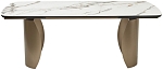 Стол BRONTE 200 раскладной KL-188 Контрастный мрамор матовый, итальянская керамика/ Шампань, ®DISAUR MC64092 фото