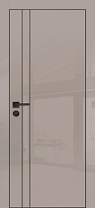 Товар Межкомнатная дверь HGX-20 черная кромка с 4-х ст. Латте глянец