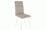 Набор стульев Турин 2 (4 шт.) пепельный (велюр)/белый MBS8004 фото