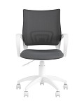 Кресло офисное Topchairs ST-BASIC-W серая ткань крестовина белый пластик SG5548 фото