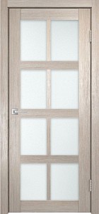 Товар Межкомнатная дверь Легенда К-8 тон Кремовая лиственница Остекление Сатинат белое
