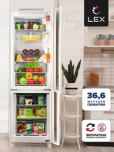Товар Холодильник Холодильник двухкамерный встраиваемый LEX RBI 240.21 NF