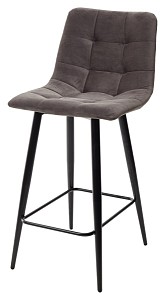 Товар Полубарный стул CHILLI-QB графит #14, велюр / черный каркас (H=66cm) М-City MC61936