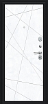 Дверь Граффити-5 Букле черное/Snow Art BR4836 фото