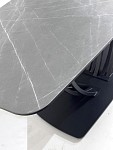 Стол MATERA 160 KL-136 Серый мрамор матовый, итальянская керамика/ черный каркас, ®DISAUR MC63543 фото