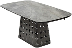 Стол MAGNUS 180 KL-80 Серый мрамор, итальянская керамика / Темно-серый каркас, ®DISAUR MC64105 фото