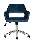 Кресло офисное Ross велюр синий SG1503 фото