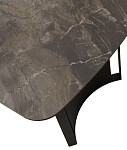 Стол RASMUS 160 KL-80 Серый мрамор, итальянская керамика / черный каркас, ®DISAUR MC63408 фото