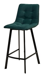 Товар Полубарный стул CHILLI-QB SQUARE зеленый #19, велюр / черный каркас (H=66cm) М-City MC62188