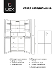 Холодильник Холодильник  трехкамерный отдельностоящий с инвертором LEX LCD450BlXOrID фото