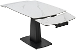 Стол BALDE 140 MATT WHITE MARBLE SOLID CERAMIC / BLACK, ®DISAUR MC64099 фото