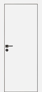 Товар Межкомнатная дверь PX-1 черная кромка с 4-х ст. Белый