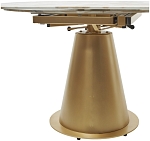 Стол TERAMO 135 GLOSS GRAND JADE SOLID CERAMIC, керамика, поворотн.механизм / Бронзовый, ®DISAUR MC64075 фото
