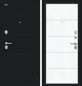 Товар Дверь Граффити-1 Букле черное/Snow Art BR4458