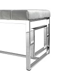 Банкетка-скамейка БРУКЛИН велюр серый сталь серебро SG1526 фото