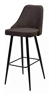 Товар Барный стул NEPAL-BAR ГРАФИТ #14, велюр/ черный каркас (H=78cm) М-City MC63283