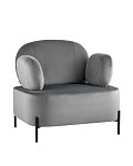 Кресло Кэнди с подлокотниками велюр серый SG4617