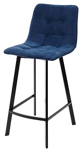 Товар Полубарный стул CHILLI-QB SQUARE синий #29, велюр / черный каркас (H=66cm) М-City MC61928