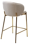 Полубарный стул WENDY TRF-11 светло-бежевый, ткань / золотой каркас (H=65) М-City MC63781 фото