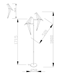 Светодиодный торшер Moderli V3075-2TL origami Birds 2*LED*6W SG3399 фото