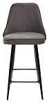 Полубарный стул NEPAL-PB ГРАФИТ #14, велюр/ черный каркас (H=68cm) М-City MC63287 фото