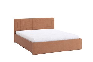 Кровать 1.6 Лора 2 с основанием персик (велюр) MBS7835