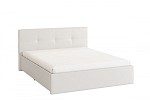 Кровать 1.6 Куба с основанием белый (экокожа) MBS7820