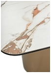 Стол BRONTE 200 раскладной KL-188 Контрастный мрамор матовый, итальянская керамика/ Шампань, ®DISAUR MC64092 фото