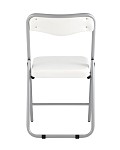 Складной стул Джонни экокожа белый каркас металлик SG4430 фото