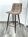 Полубарный стул CHILLI-QB латте #25, велюр / черный каркас (H=66cm) М-City MC63865 фото