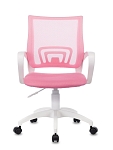 Кресло Бюрократ CH-W695NLT розовый TW-06A TW-13A сетка/ткань крестовина пластик белый SG11041 фото