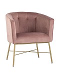 Кресло Шале велюр розовый SG2310