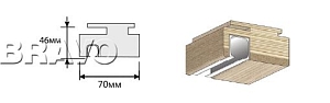 Товар Перекладина Т 1000x70x46 (п, с напр. П-2) BRK6401