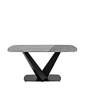 Стол обеденный Аврора 160*90 керамика черная SG10936 фото